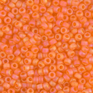 Miyuki seed beads 8/0 - Matte transparent orange ab 8-138FR